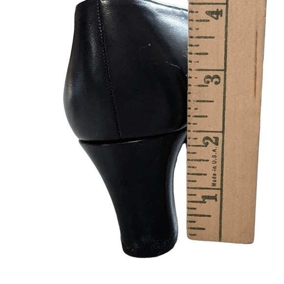 Bally classic black leather pumps round toe block heel Sharna-05 size 7 1/2 C - Picture 7 of 9